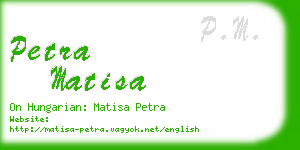 petra matisa business card